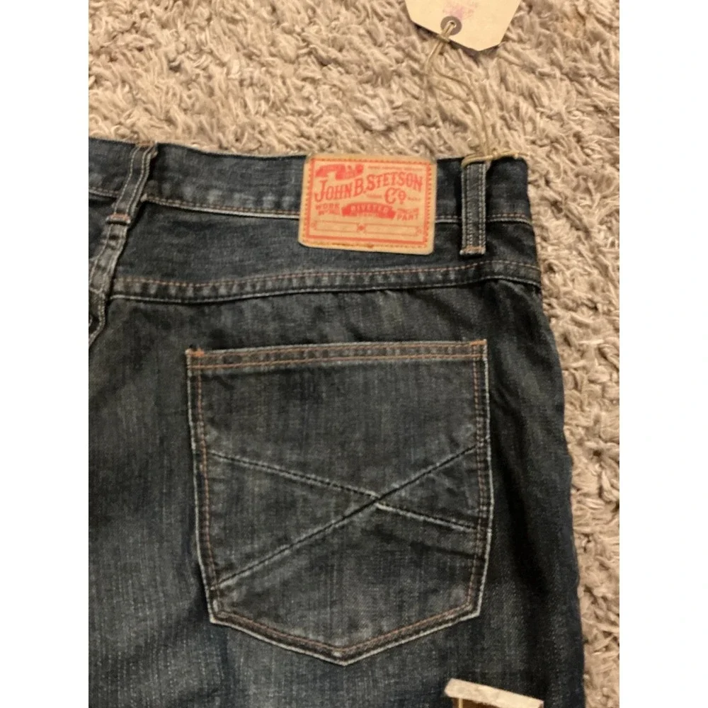 Stetson Mens No.‎ 1520 Standard Straight Leg Jeans Dark Wash Denim 36x34 NWT